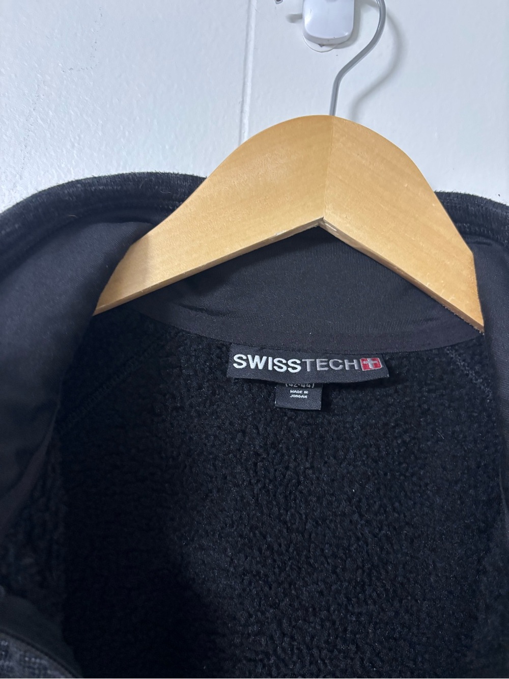 Swiss Tech Black Teddy Fleece Jacket